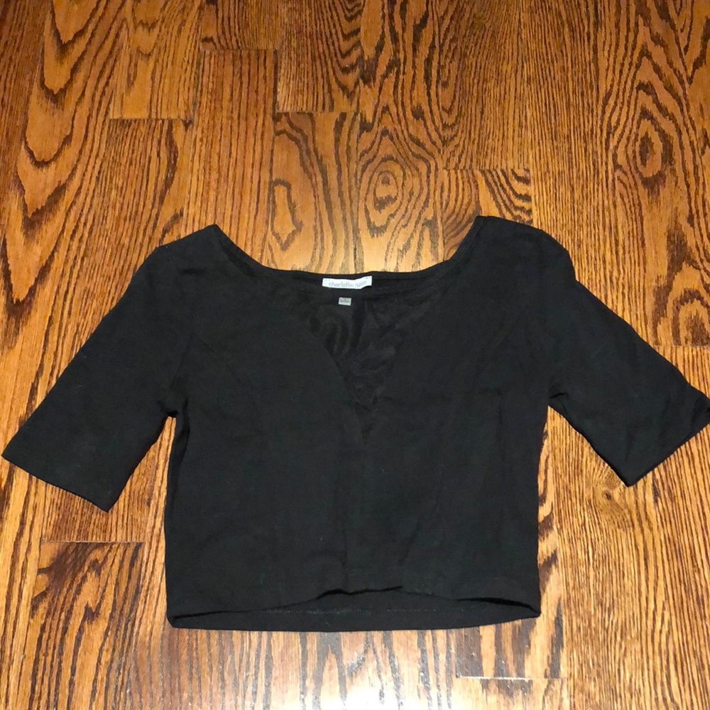 Black crop top